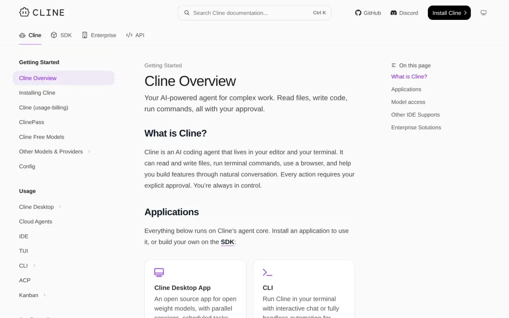 Docs of Cline