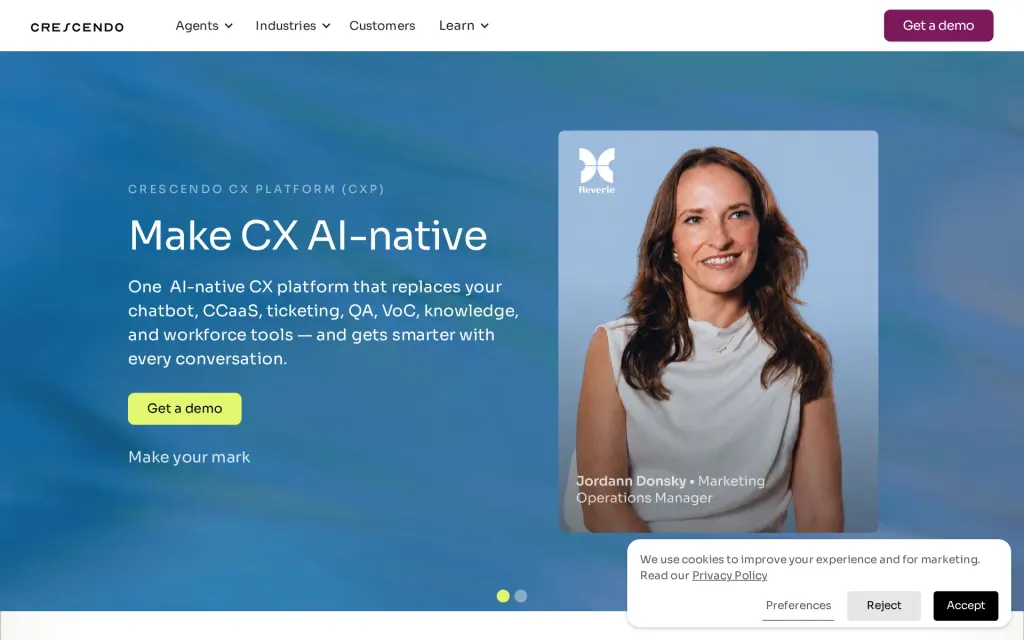 Pricing page of Crescendo