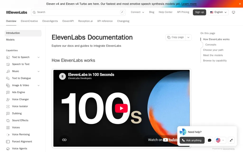 Docs of ElevenLabs Agents