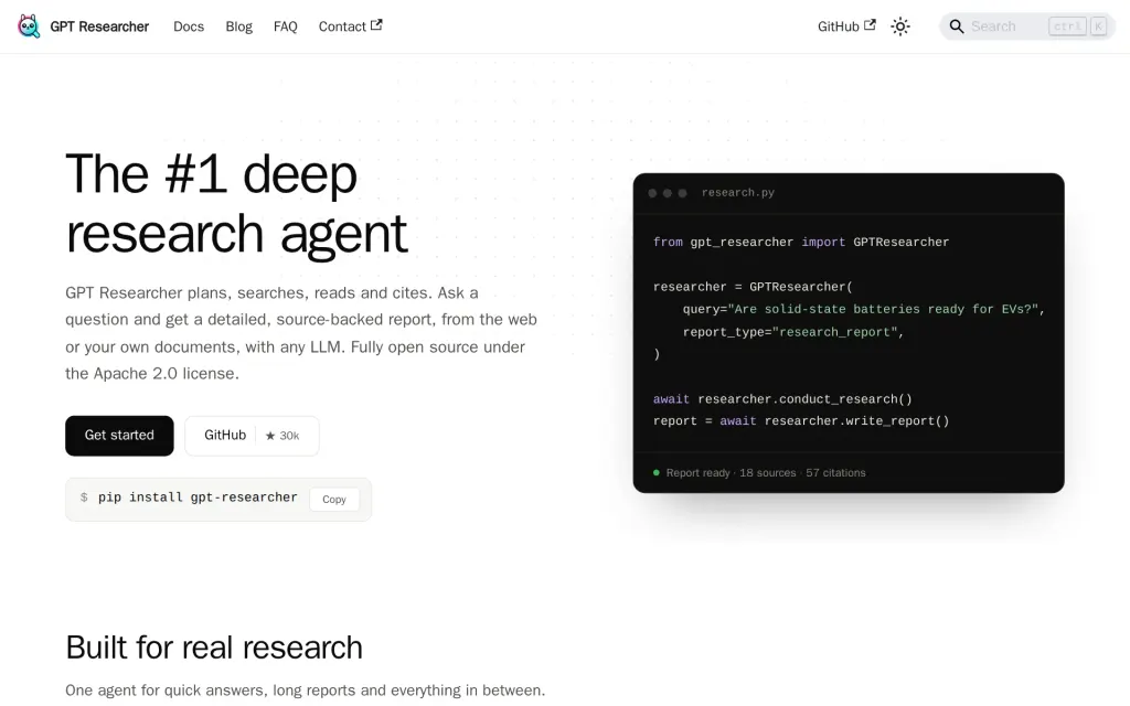 Docs of GPT Researcher