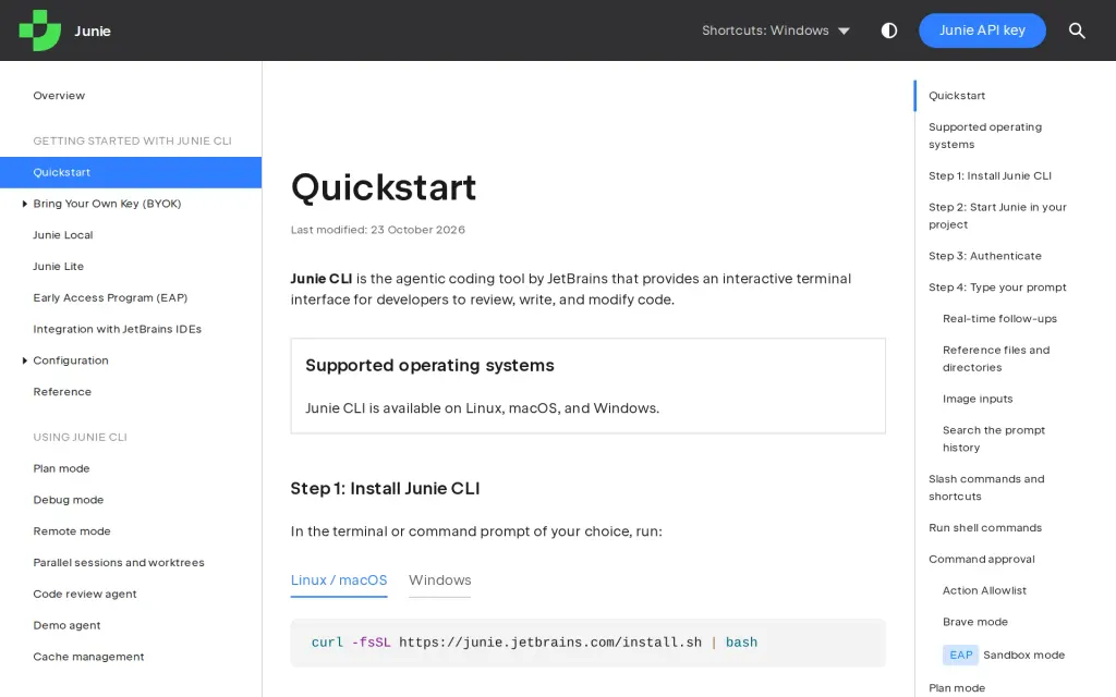 Docs of Junie by JetBrains