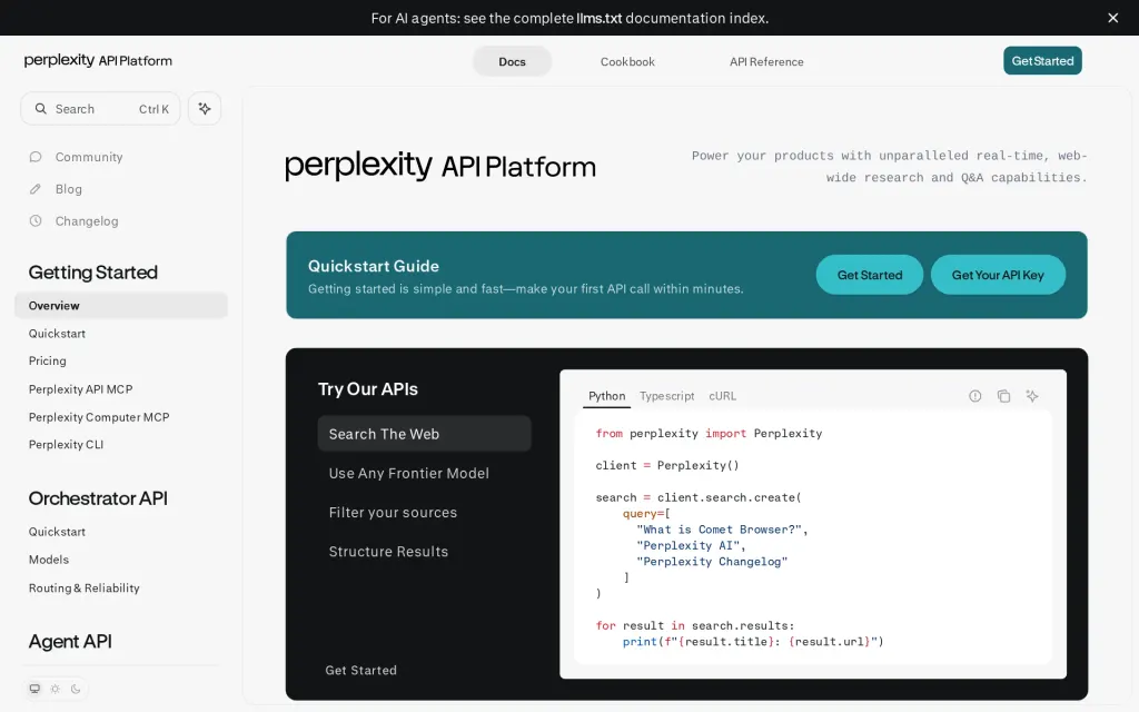 Docs of Perplexity