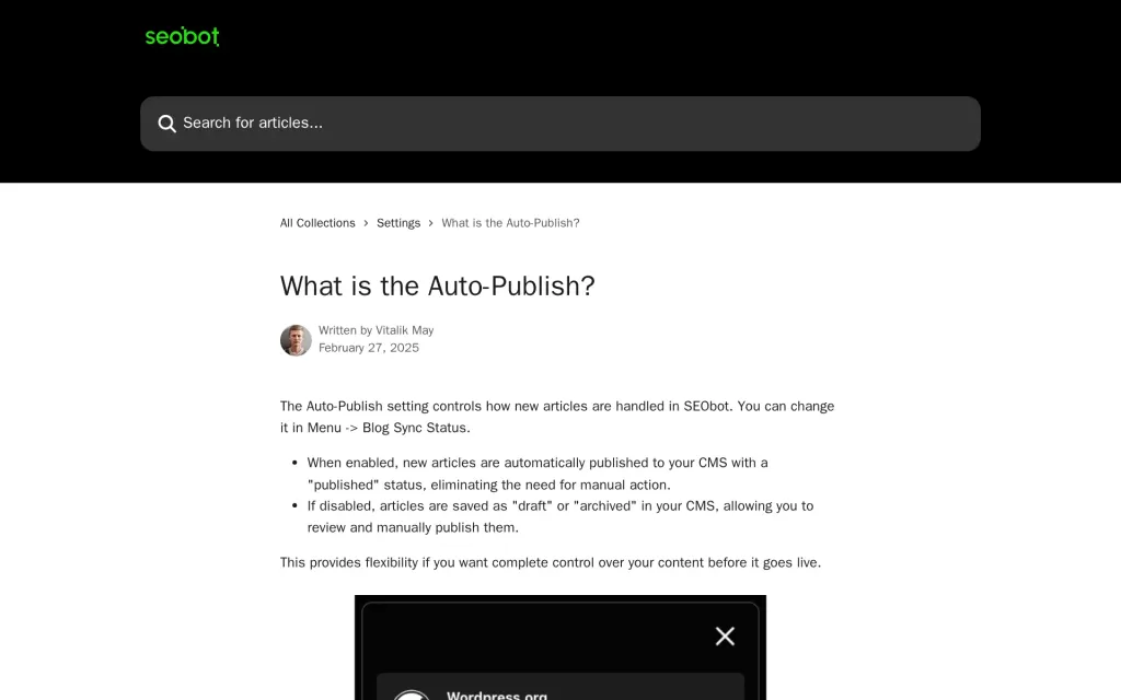 Docs of SEObot