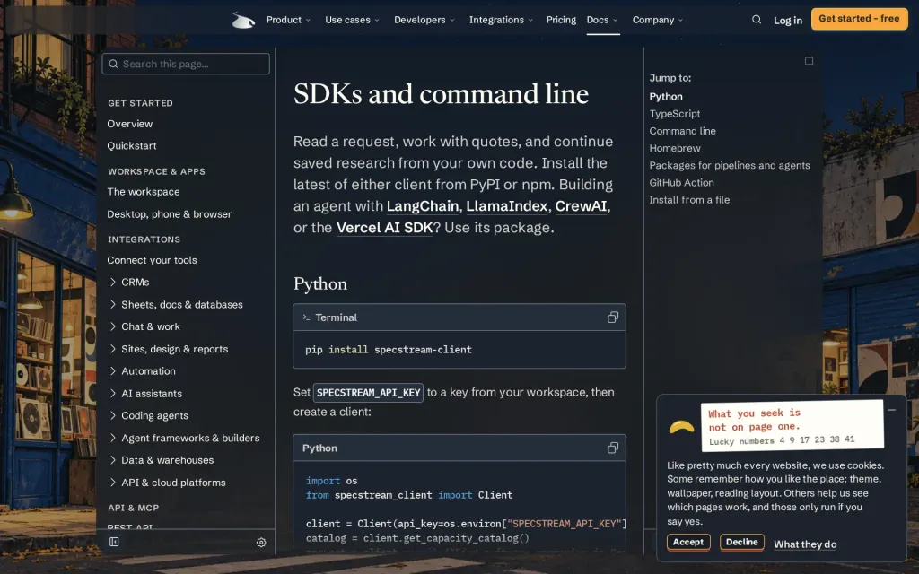 Docs of SpecStream