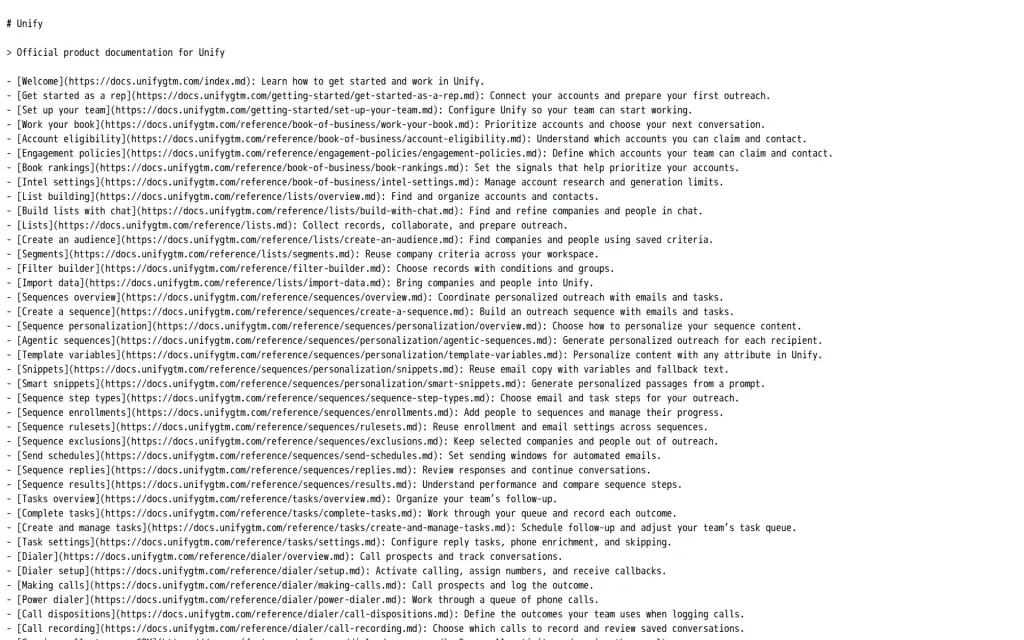 Docs of Unify