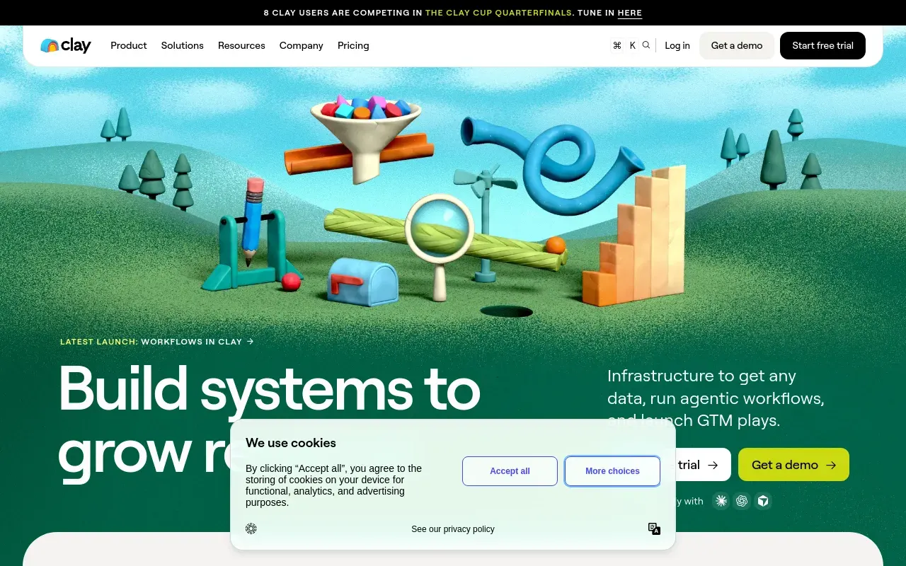 Screenshot of Clay