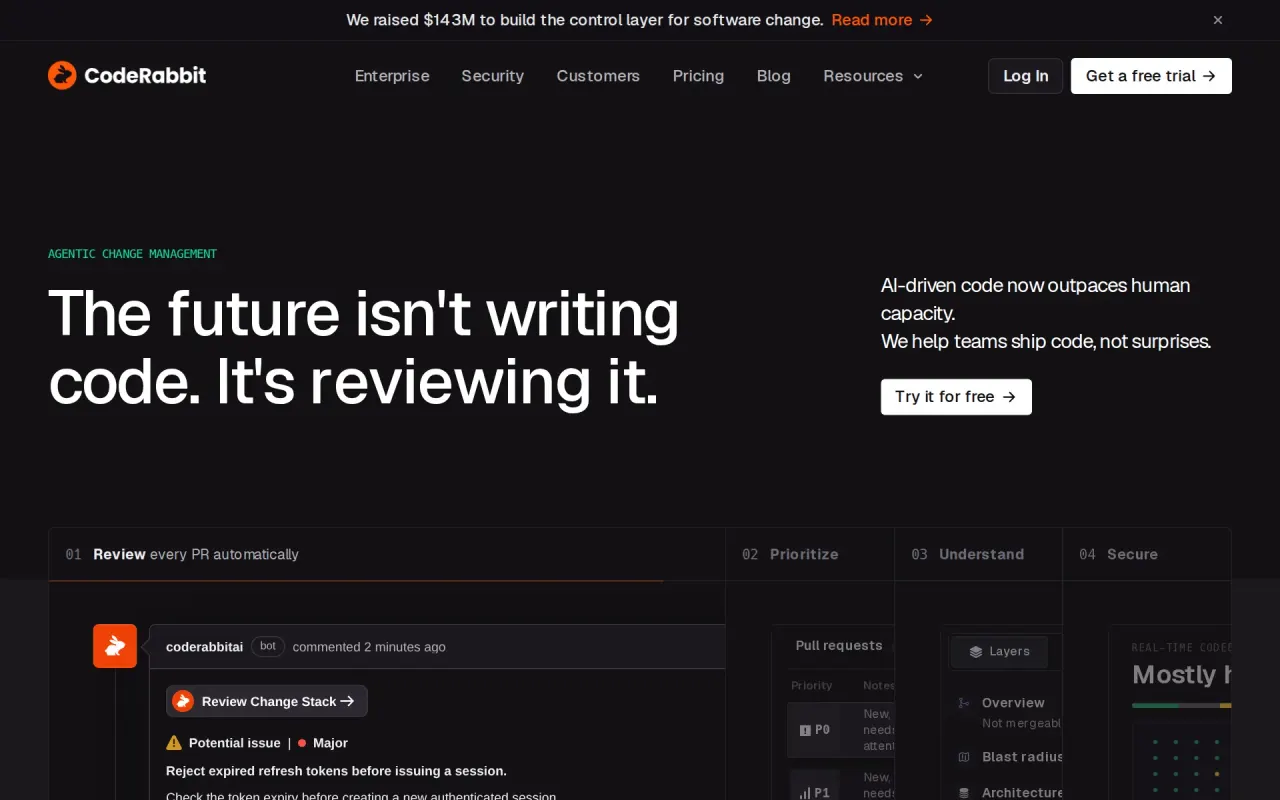 Screenshot of CodeRabbit