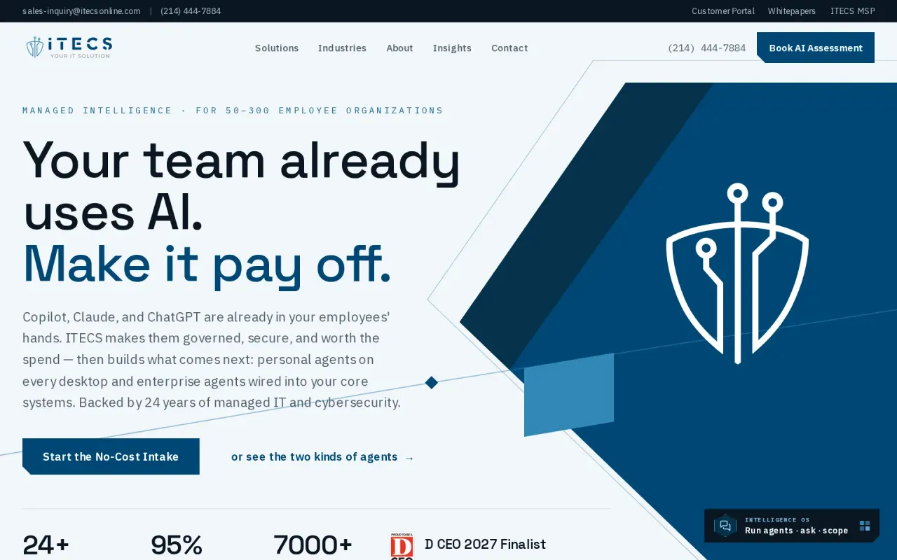 Screenshot of ITECS AI