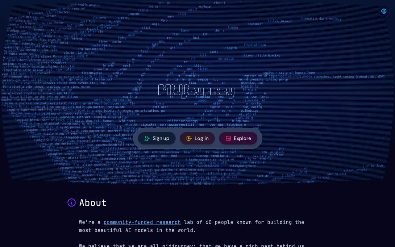 Screenshot of Midjourney
