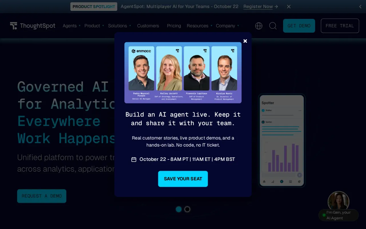 Screenshot of ThoughtSpot