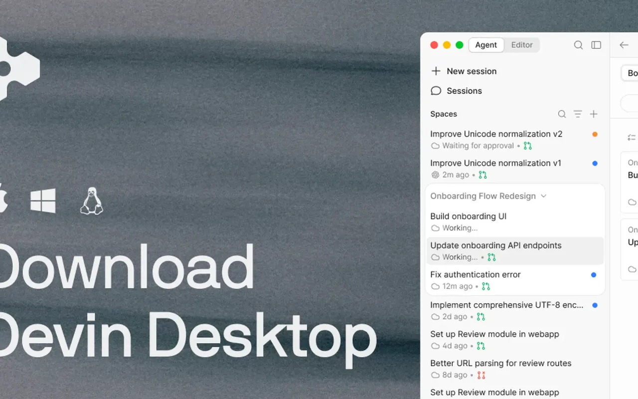 Screenshot of Devin Desktop