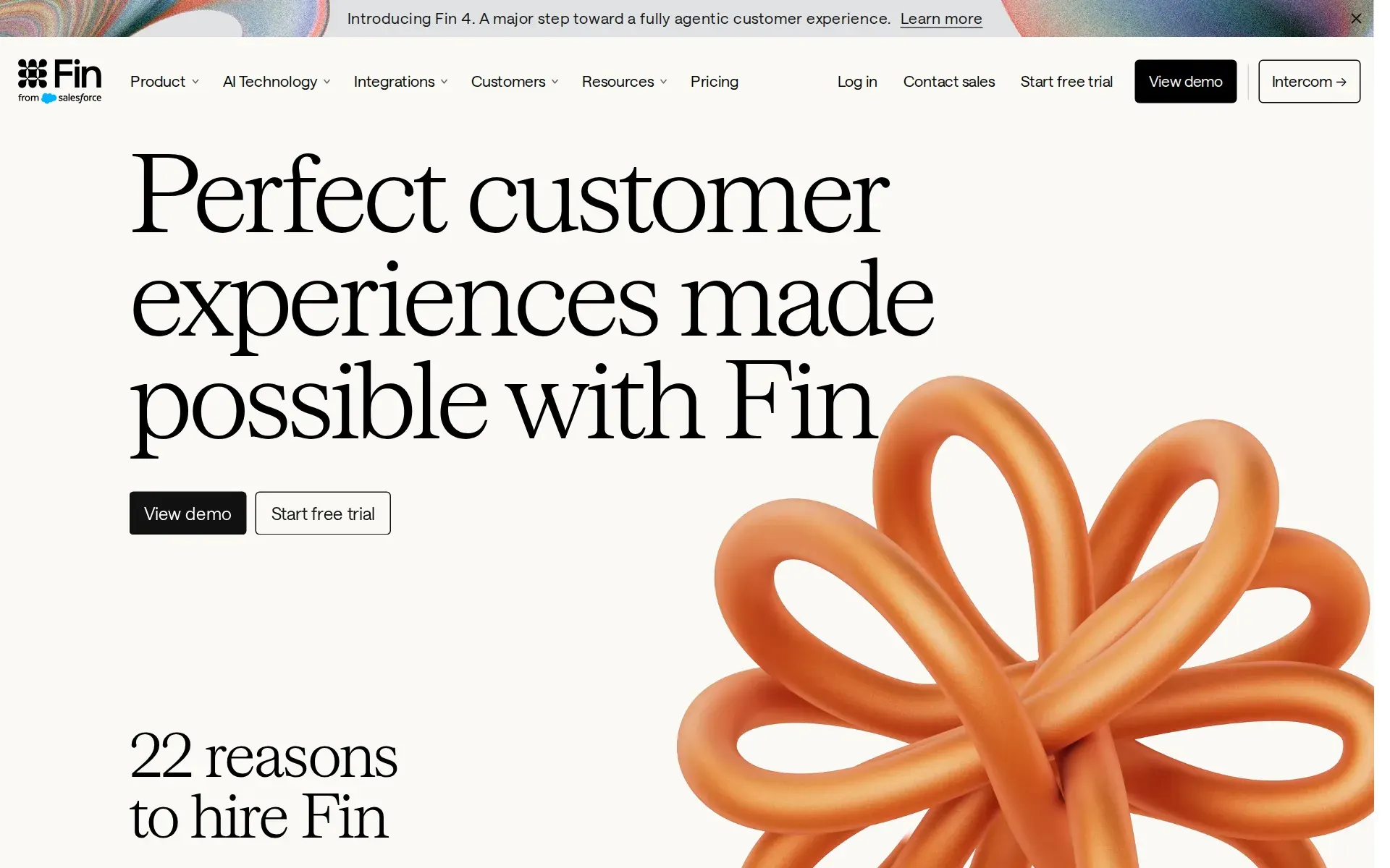 Screenshot of Fin