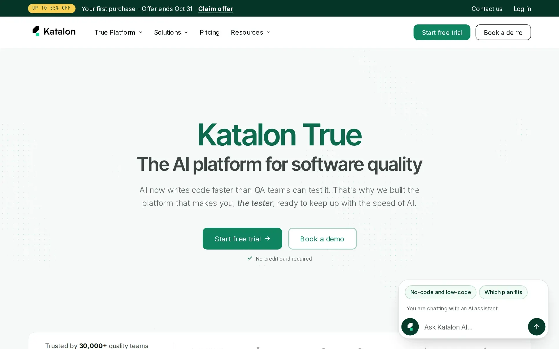 Screenshot of Katalon