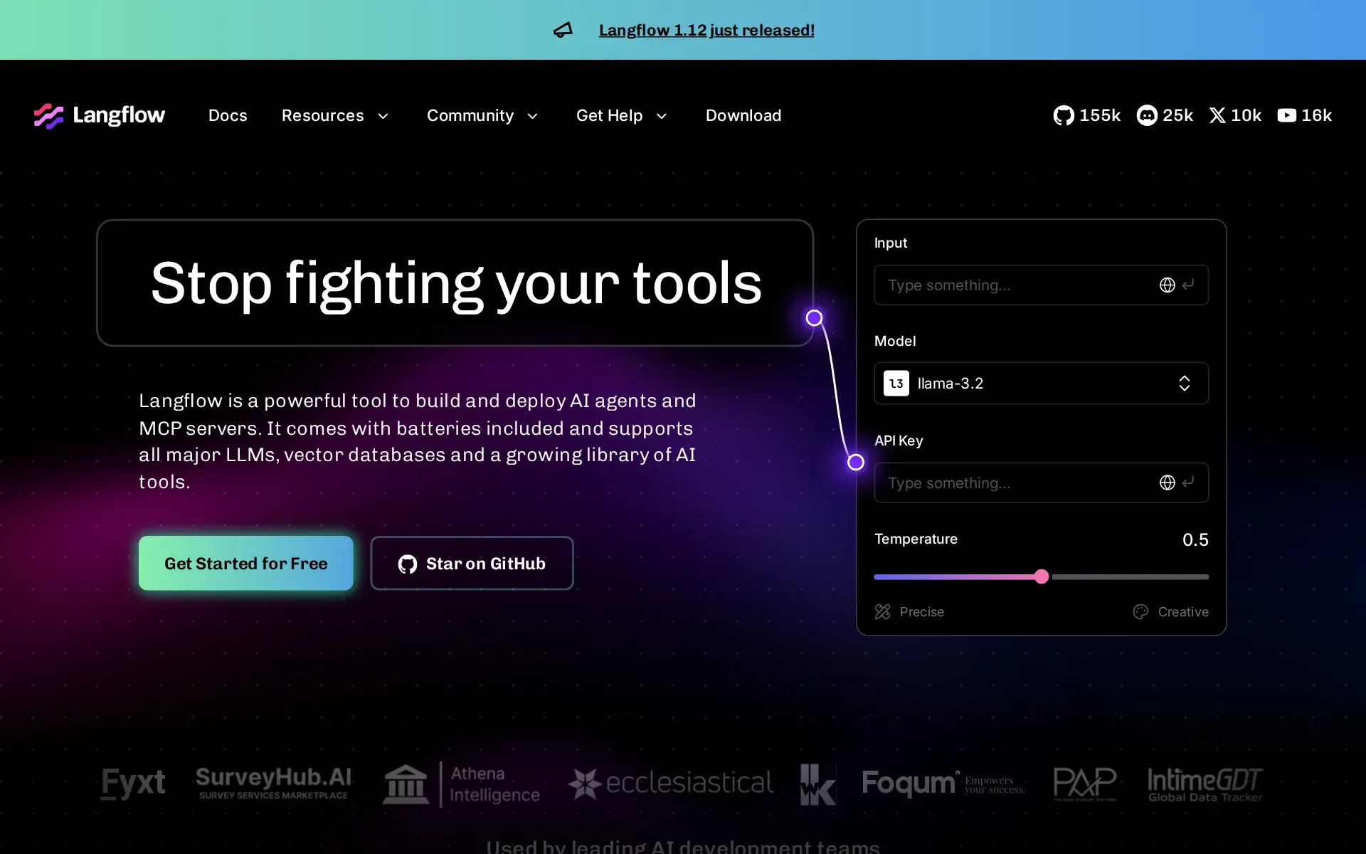 Screenshot of Langflow