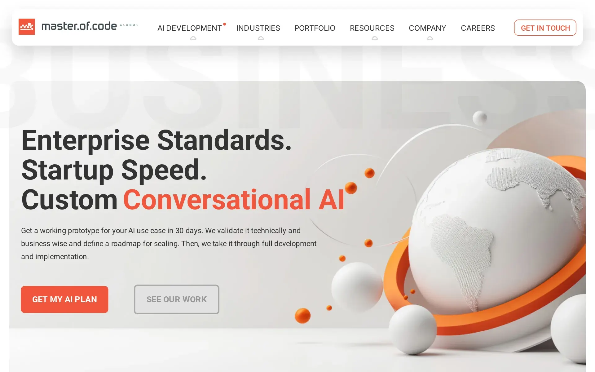 Screenshot of Master of Code Global