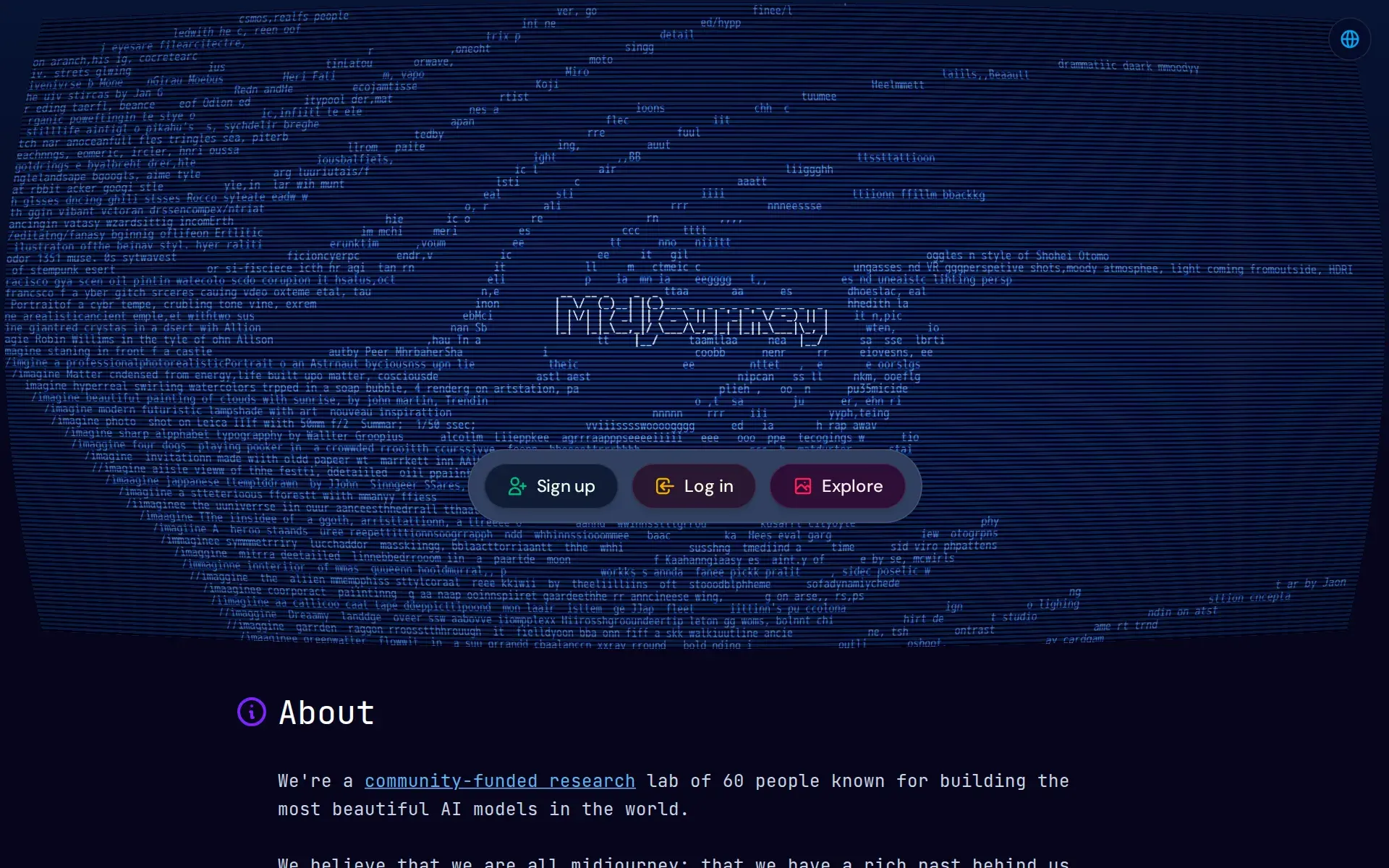 Screenshot of Midjourney
