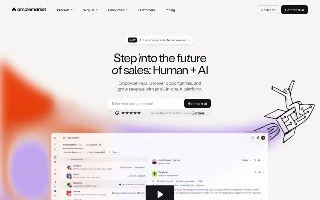 Screenshot of Amplemarket