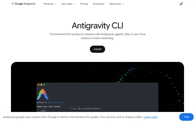 Screenshot of Google Antigravity CLI