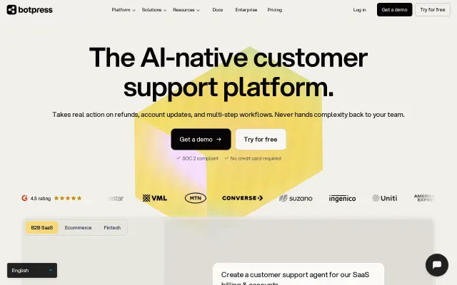 Screenshot of Botpress