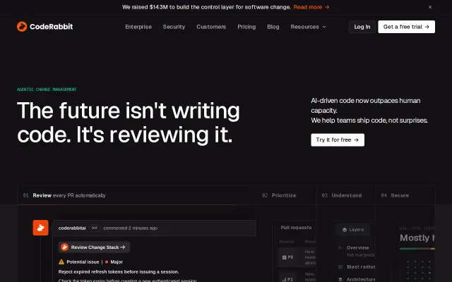 Screenshot of CodeRabbit