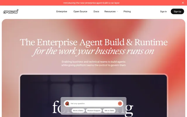 Screenshot of CrewAI