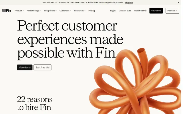 Screenshot of Fin