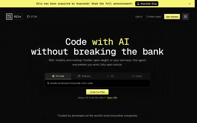 Screenshot of Kilo Code