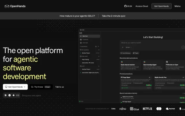 Screenshot of OpenHands