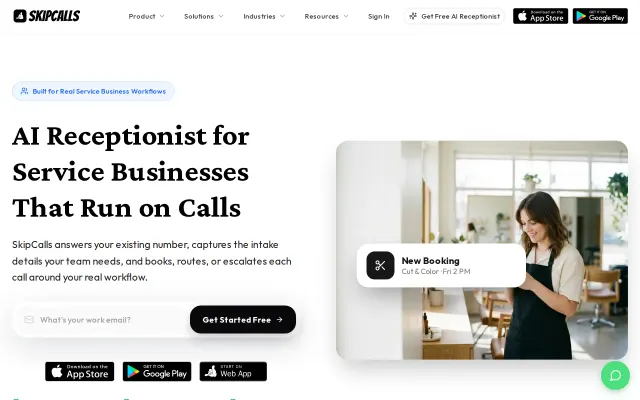 Screenshot of SkipCalls