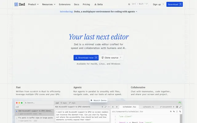 Screenshot of Zed